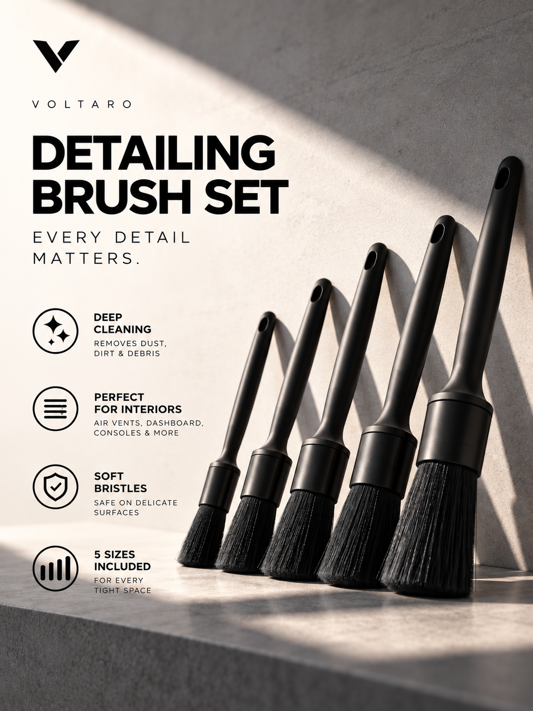Voltaro Detailing Brushes