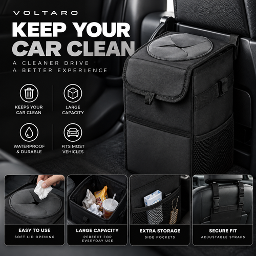 Voltaro Foldable Car Trash Bin